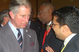 His Royal Highness The Prince of Wales with Dr. Chris Nonis at the CHOGM 2007, Kampala, Uganda